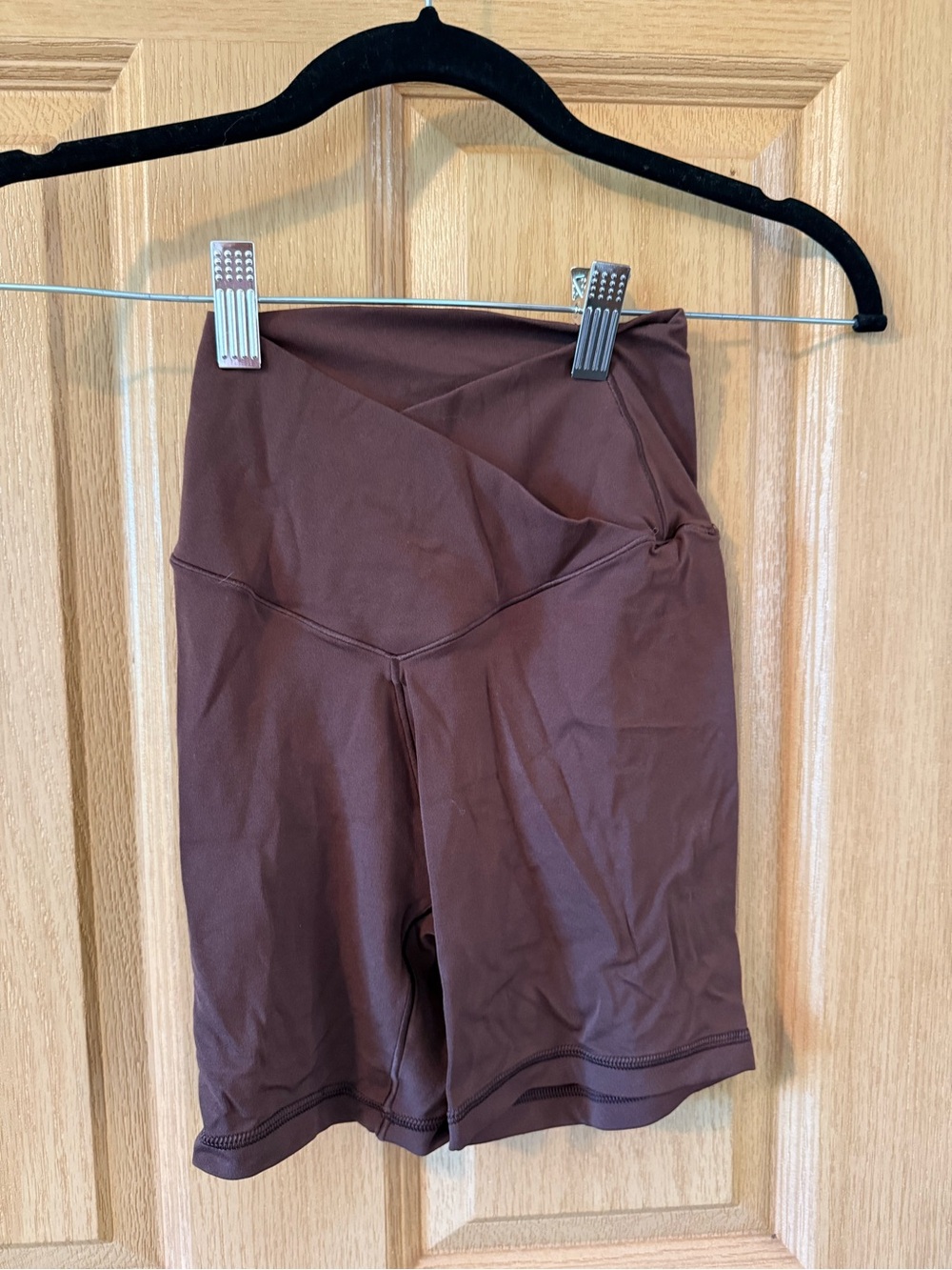 Aerie High-Waist Crossover Brown Women’s Active Bike Shorts
